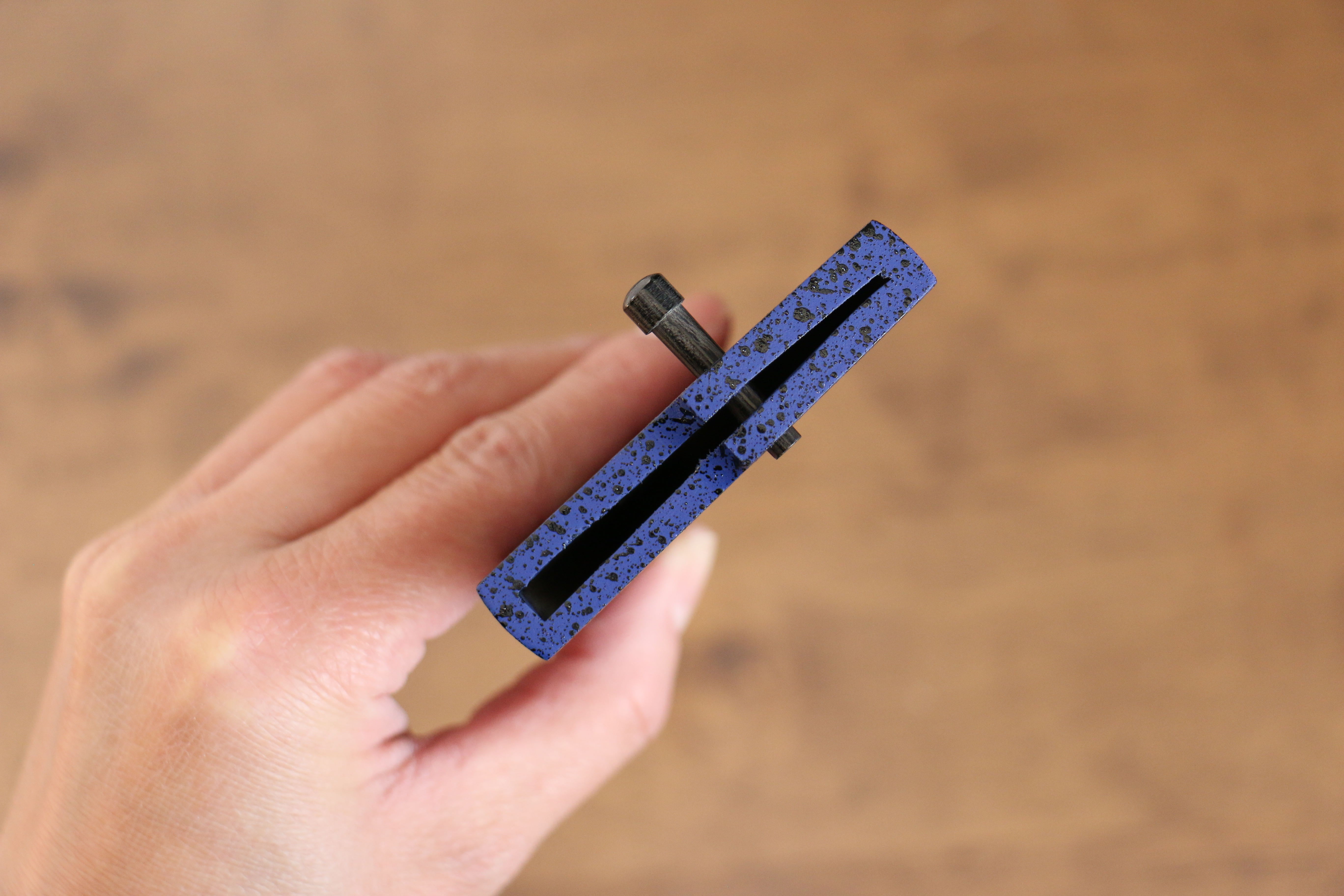 Blue Pakka wood Sheath for 180mm Santoku with Plywood pin - Japanny - Best Japanese Knife