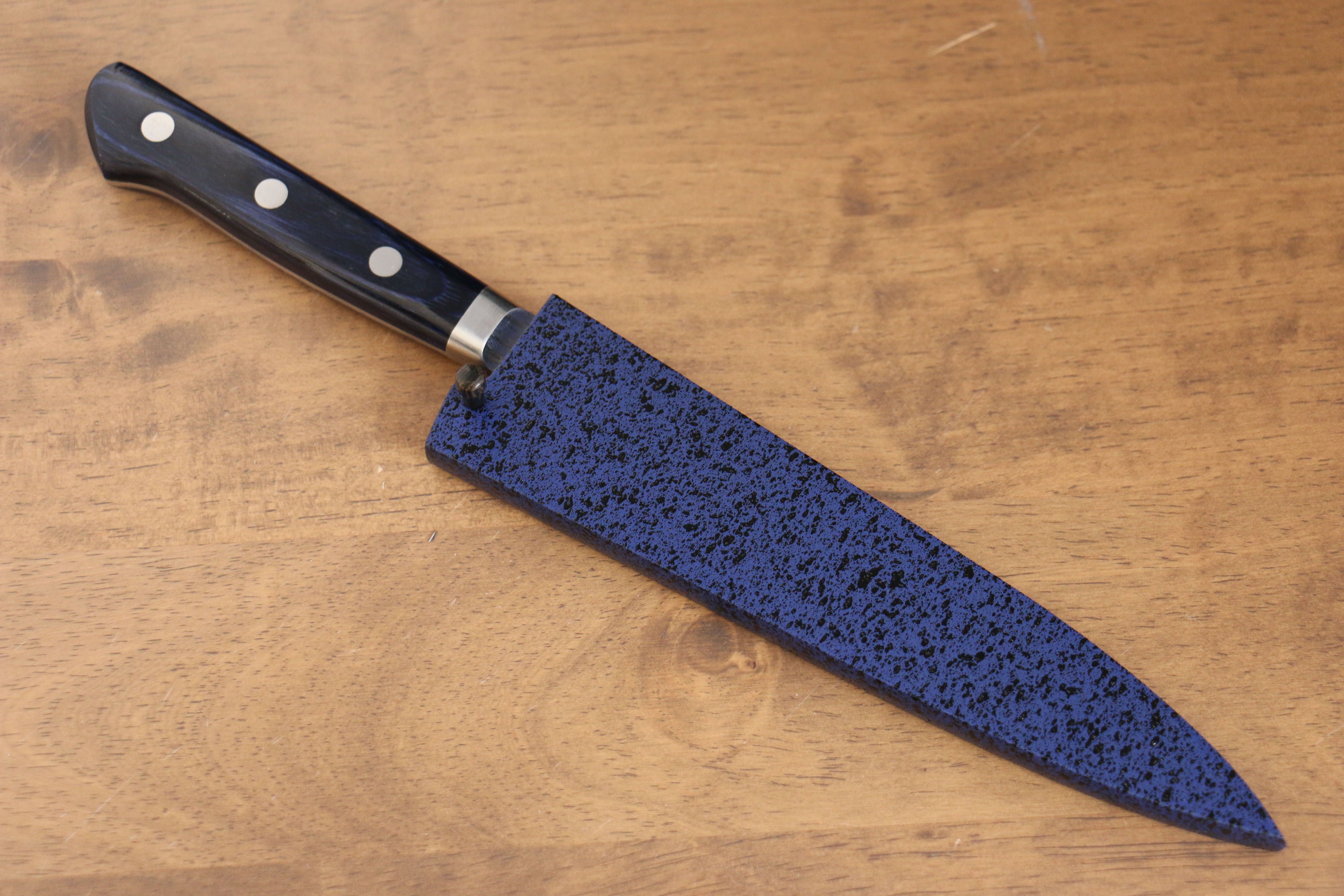 Blue Pakka wood Sheath for 150mm Petty-Utility with Plywood pin - Japanny - Best Japanese Knife