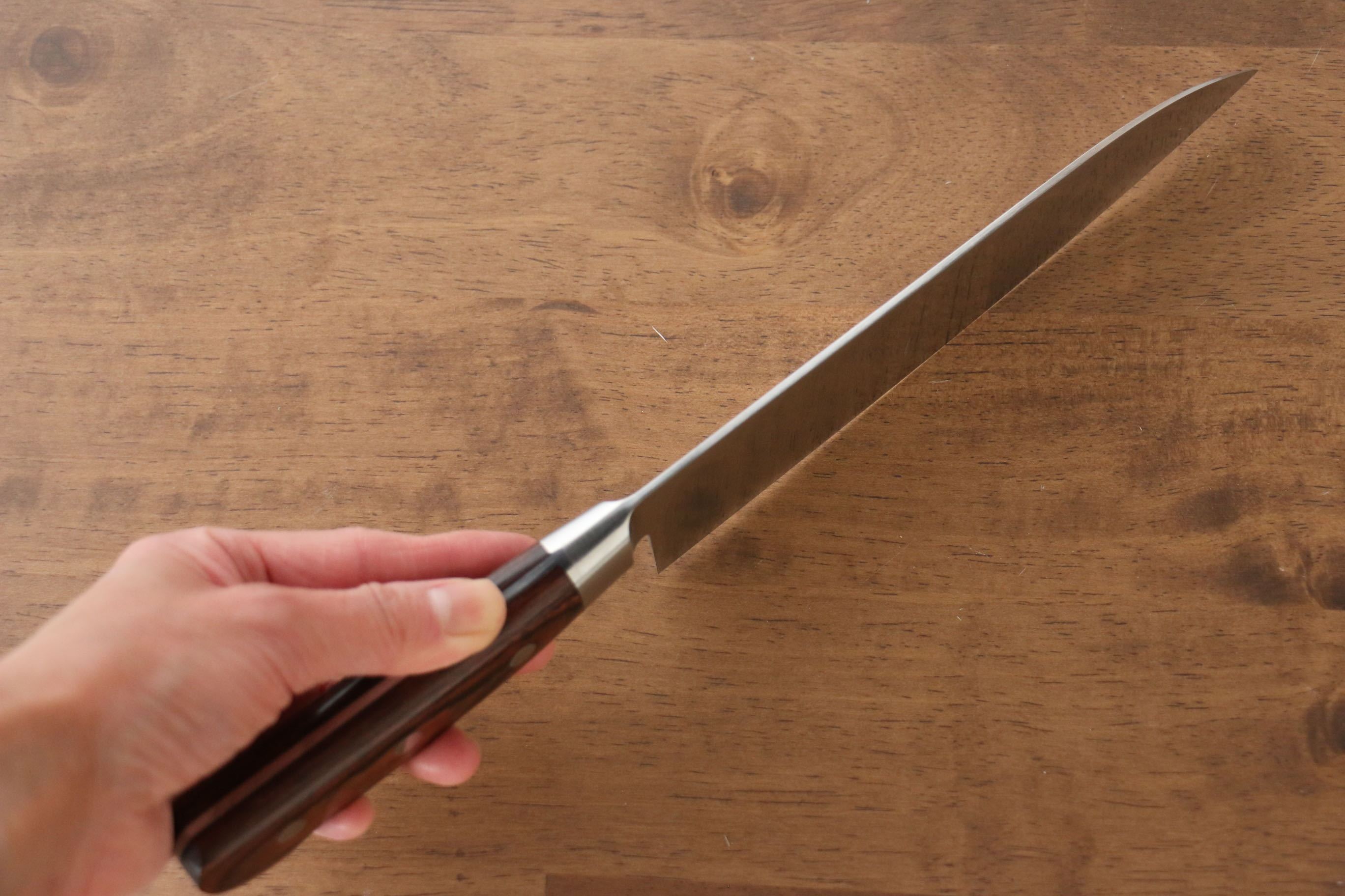 Iseya Molybdenum Santoku 180mm Mahogany Pakka wood Handle - Japanny - Best Japanese Knife