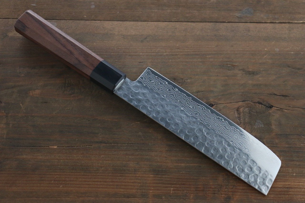 Seisuke AUS10 Nakiri 165mm Shitan Handle - Japanny - Best Japanese Knife