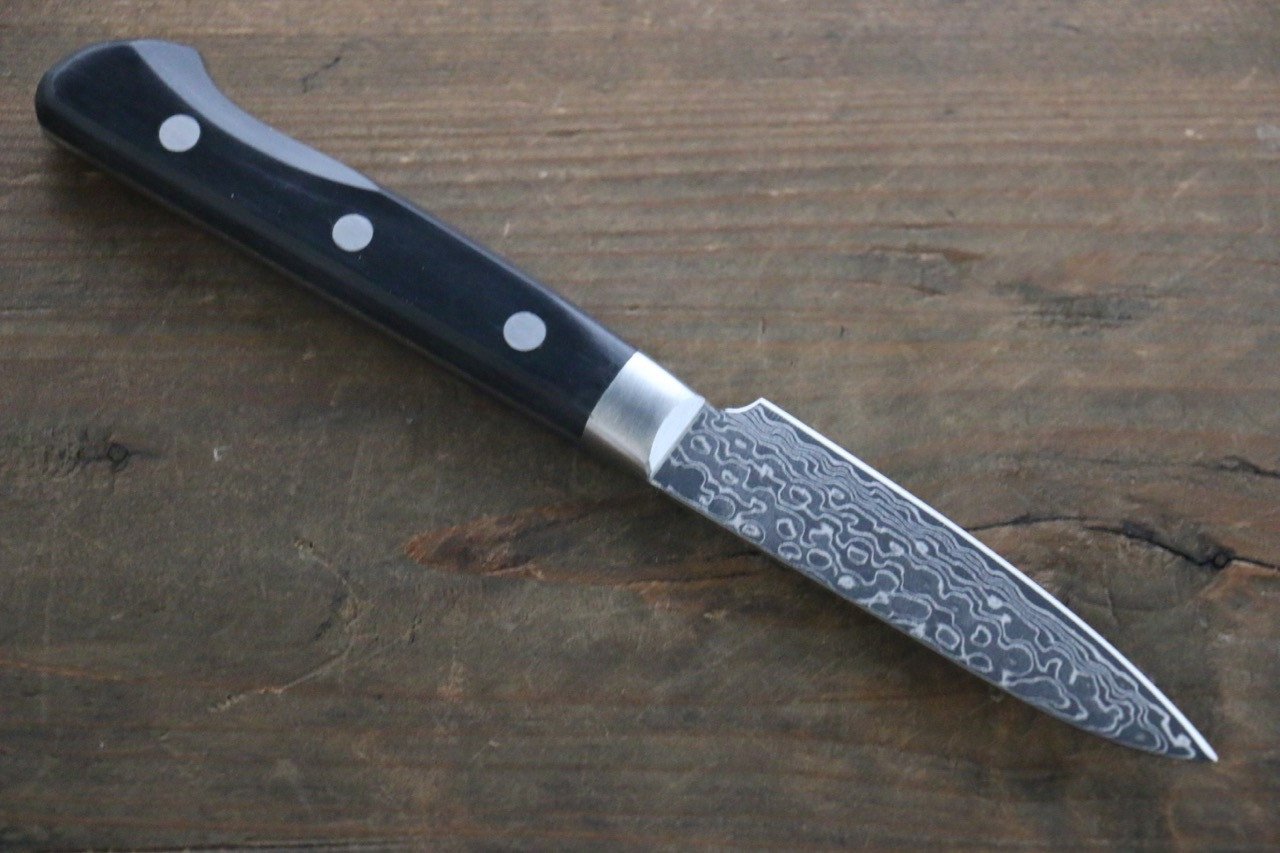 Sakai Takayuki AUS10 45 Layer Mirrored Finish Damascus Petty-Utility 80mm - Japanny - Best Japanese Knife