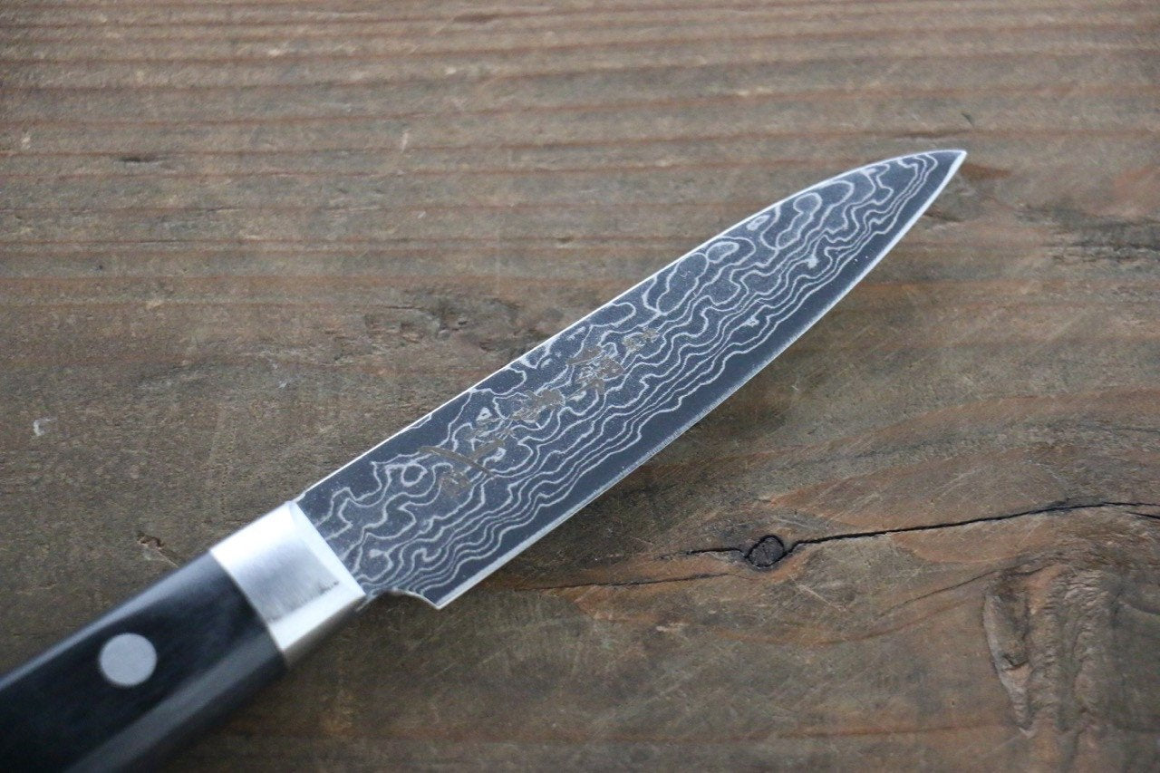 Sakai Takayuki AUS10 45 Layer Mirrored Finish Damascus Petty-Utility 80mm - Japanny - Best Japanese Knife