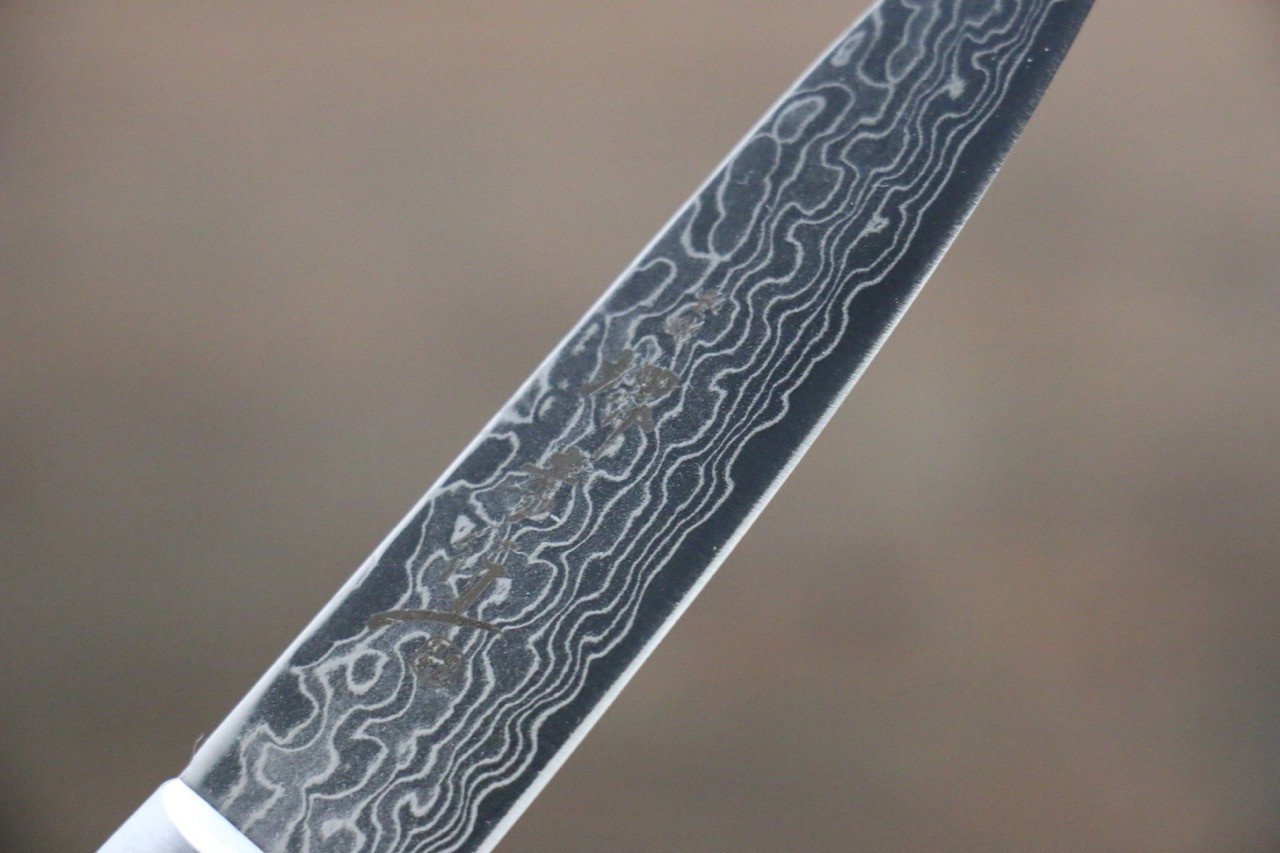 Sakai Takayuki AUS10 45 Layer Mirrored Finish Damascus Petty-Utility 80mm - Japanny - Best Japanese Knife