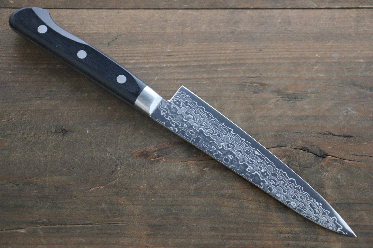 Sakai Takayuki AUS10 45 Layer Mirrored Finish Damascus Petty-Utility 135mm - Japanny - Best Japanese Knife