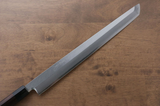 Jikko Silver Steel No.3 Sakimaru Yanagiba  330mm Shitan Handle - Japanny - Best Japanese Knife