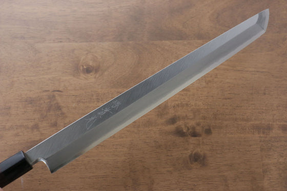 Jikko Silver Steel No.3 Sakimaru Yanagiba  330mm Shitan Handle - Japanny - Best Japanese Knife