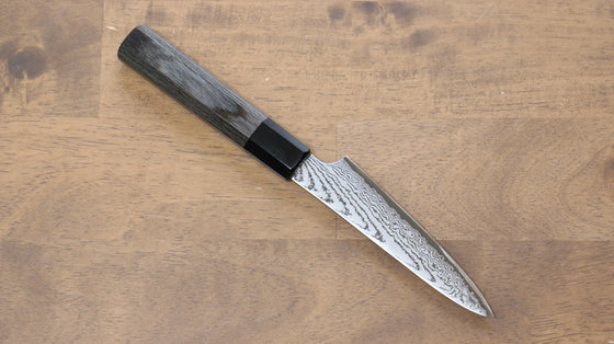 Kanjyo VG10 Damascus Petty-Utility 120mm Gray Pakka wood Handle - Japanny - Best Japanese Knife