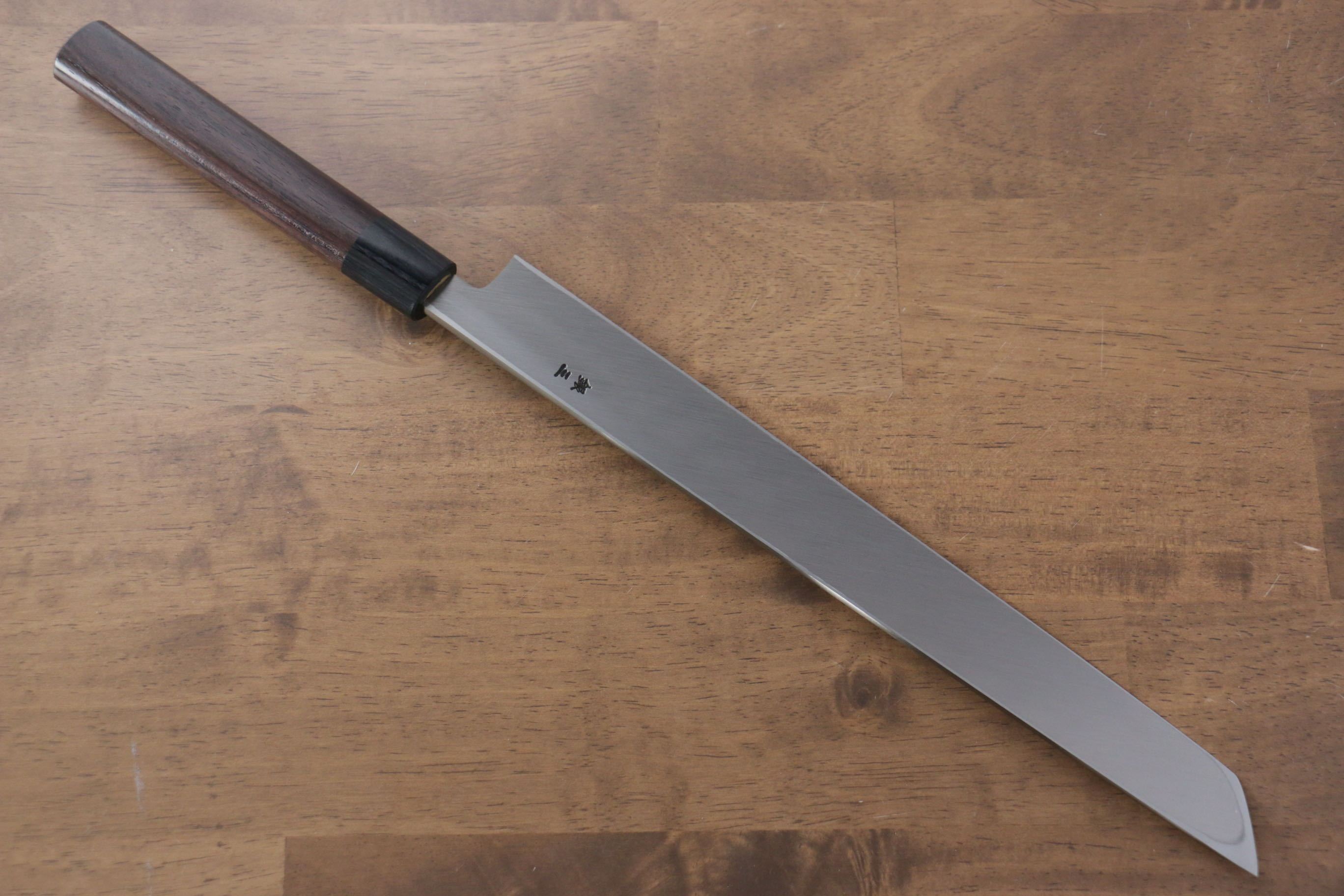 Jikko Silver Steel No.3 Sakimaru Yanagiba  300mm Shitan Handle - Japanny - Best Japanese Knife
