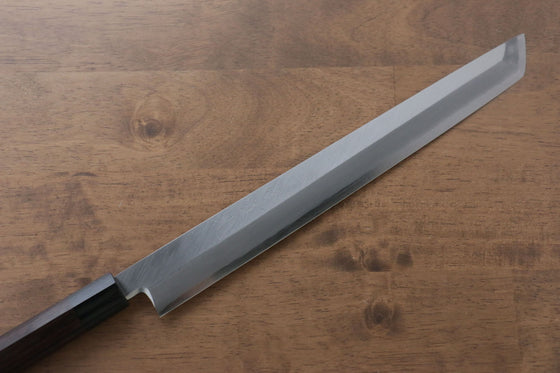 Jikko Silver Steel No.3 Sakimaru Yanagiba  300mm Shitan Handle - Japanny - Best Japanese Knife