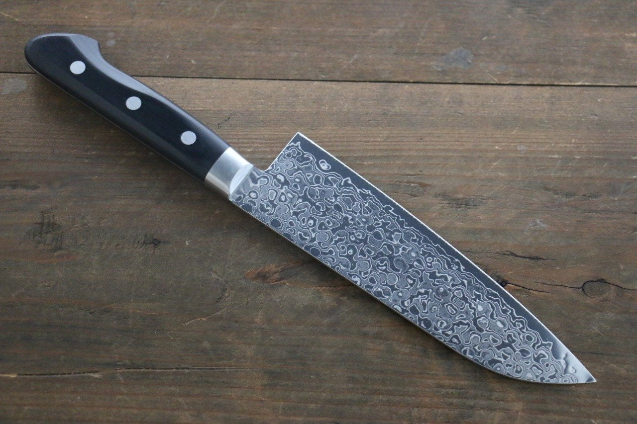 Sakai Takayuki AUS10 45 Layer Mirrored Finish Damascus Santoku 170mm - Japanny - Best Japanese Knife