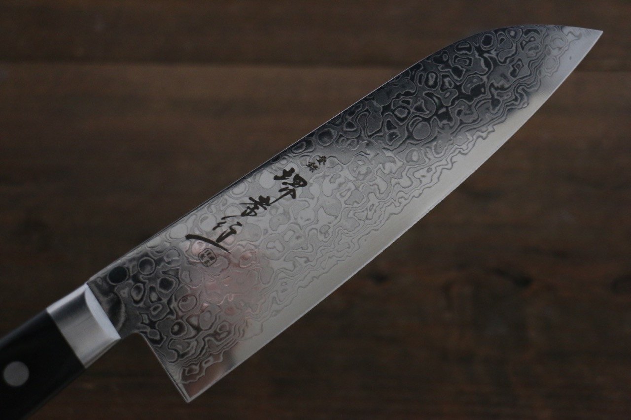 Sakai Takayuki AUS10 45 Layer Mirrored Finish Damascus Santoku 170mm - Japanny - Best Japanese Knife