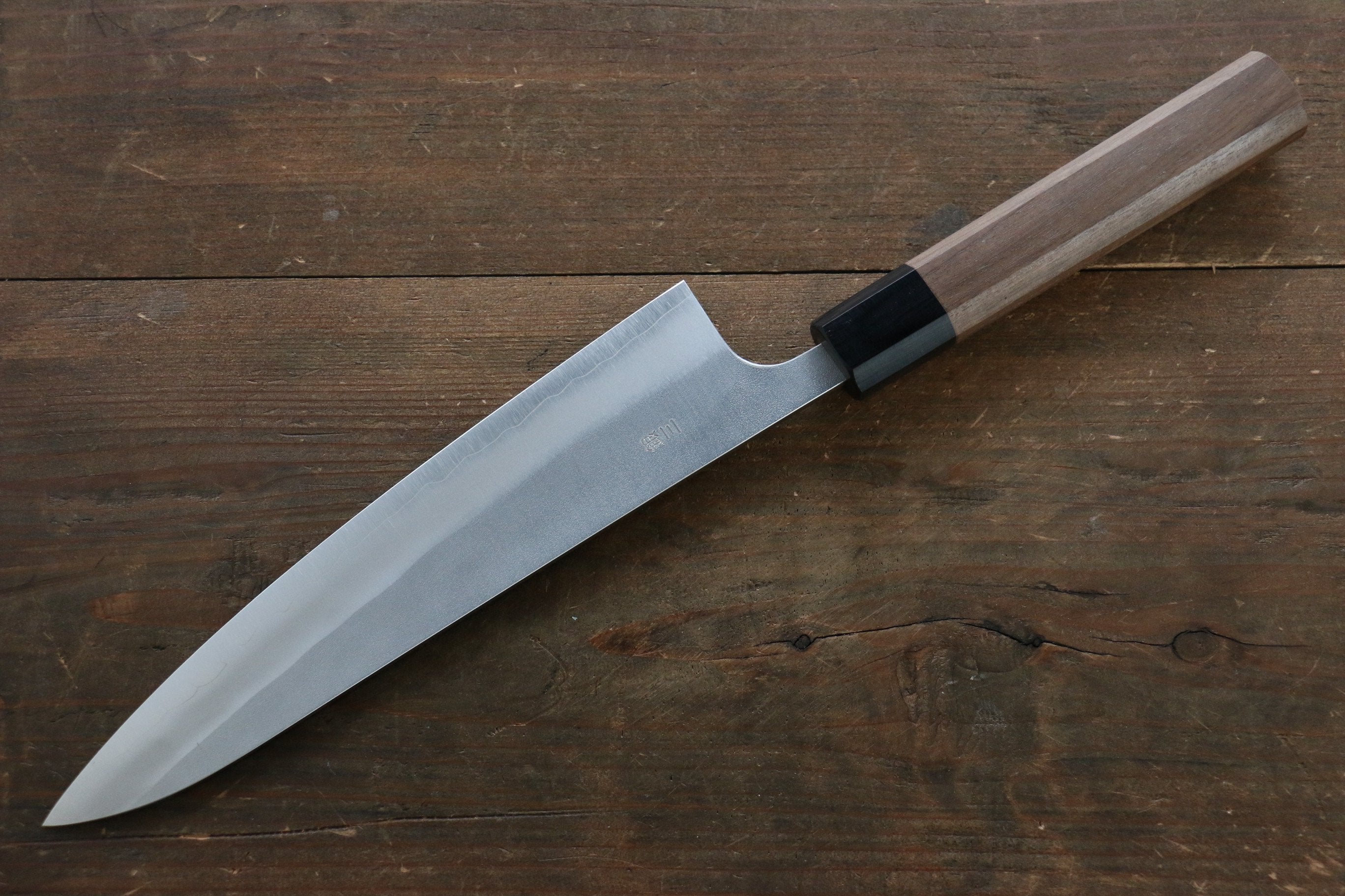 Nao Yamamoto Silver Steel No.3 Nashiji Gyuto 210mm Walnut Handle - Japanny - Best Japanese Knife