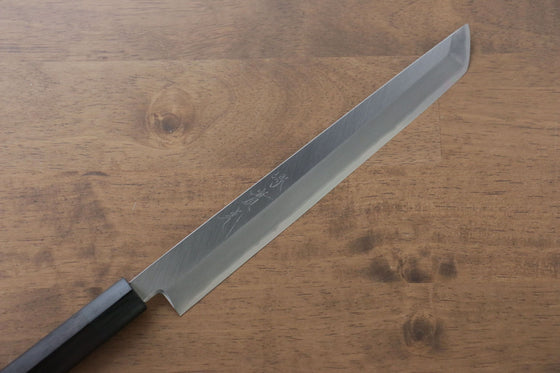 Jikko Silver Steel No.3 Sakimaru Yanagiba  240mm Shitan Handle - Japanny - Best Japanese Knife