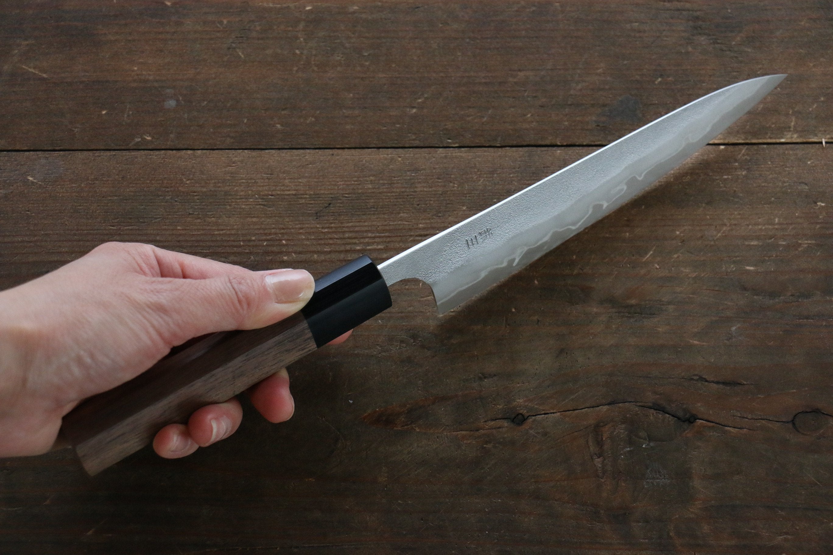 Nao Yamamoto Silver Steel No.3 Nashiji Petty-Utility 150mm Walnut Handle - Japanny - Best Japanese Knife