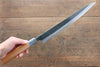 Masakage Masakage Mizu Blue Steel No.2 Black Finished Sujihiki 300mm with American Cherry Handle - Japanny - Best Japanese Knife