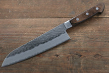  Seisuke AUS8 Hammered Santoku 180mm with Brown Pakka wood Handle - Japanny - Best Japanese Knife