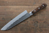 Seisuke AUS8 Hammered Santoku 180mm with Brown Pakka wood Handle - Japanny - Best Japanese Knife