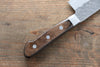 Seisuke AUS8 Hammered Santoku 180mm with Brown Pakka wood Handle - Japanny - Best Japanese Knife