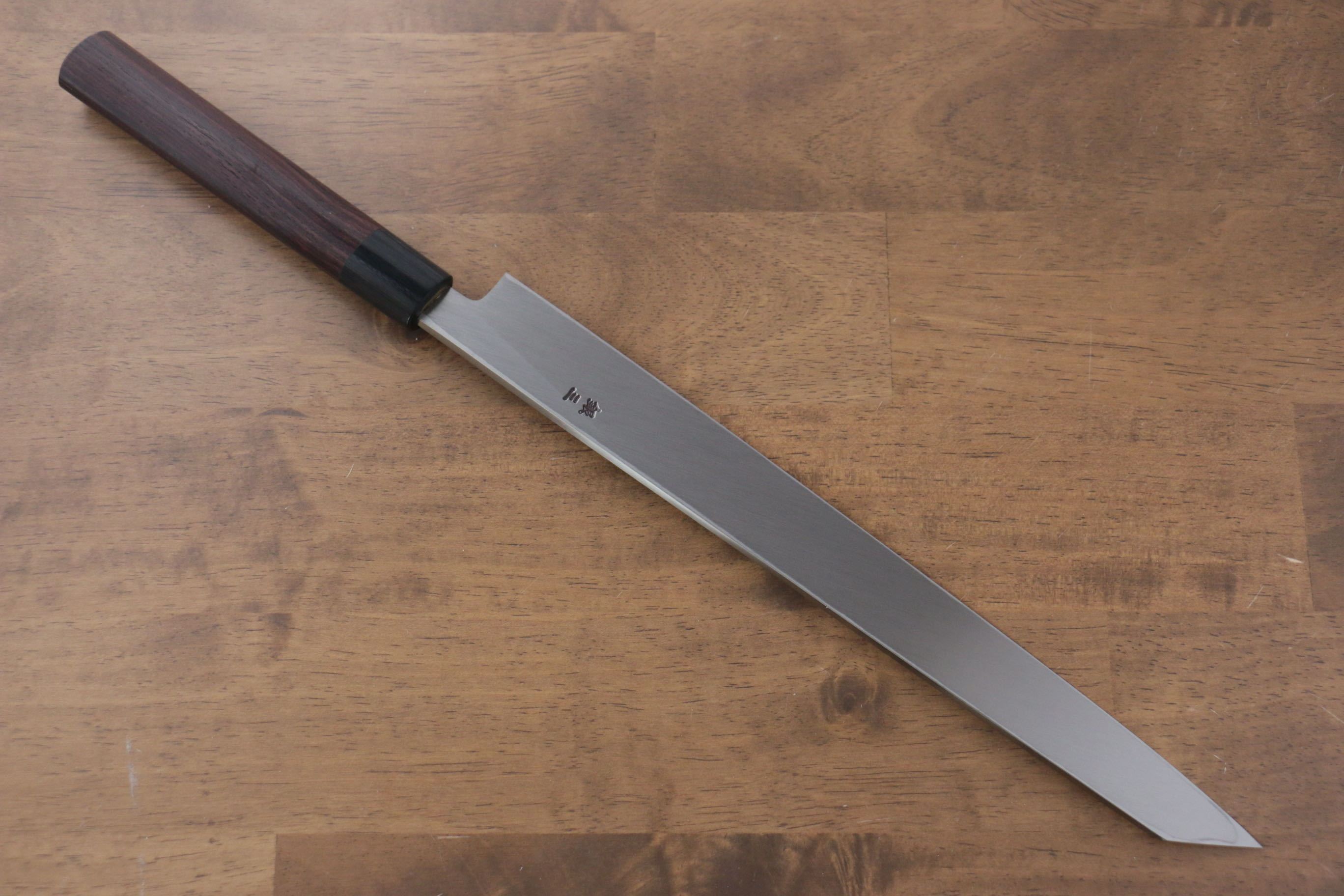 Jikko Silver Steel No.3 Kiritsuke Yanagiba  300mm Shitan Handle - Japanny - Best Japanese Knife