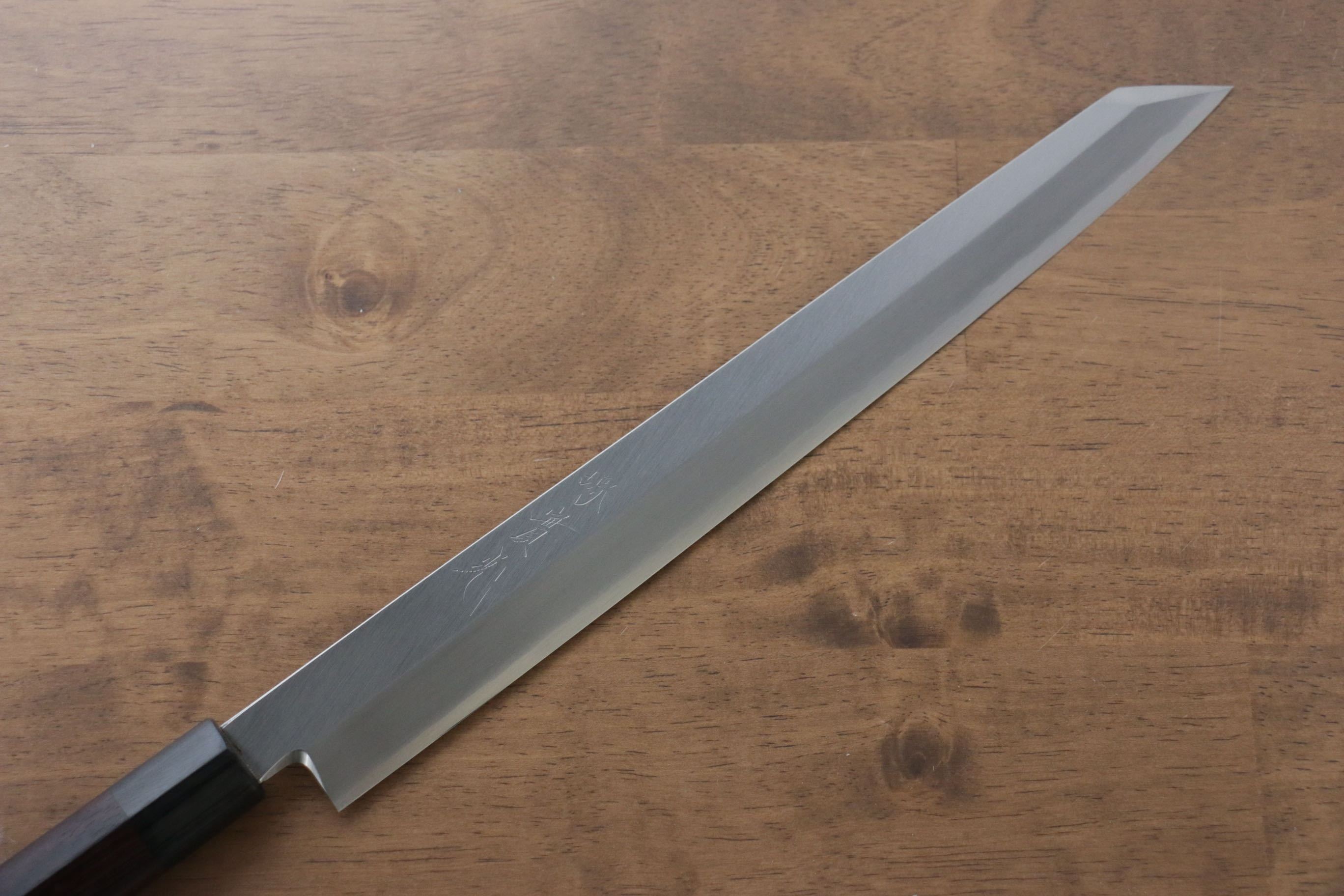 Jikko Silver Steel No.3 Kiritsuke Yanagiba  300mm Shitan Handle - Japanny - Best Japanese Knife