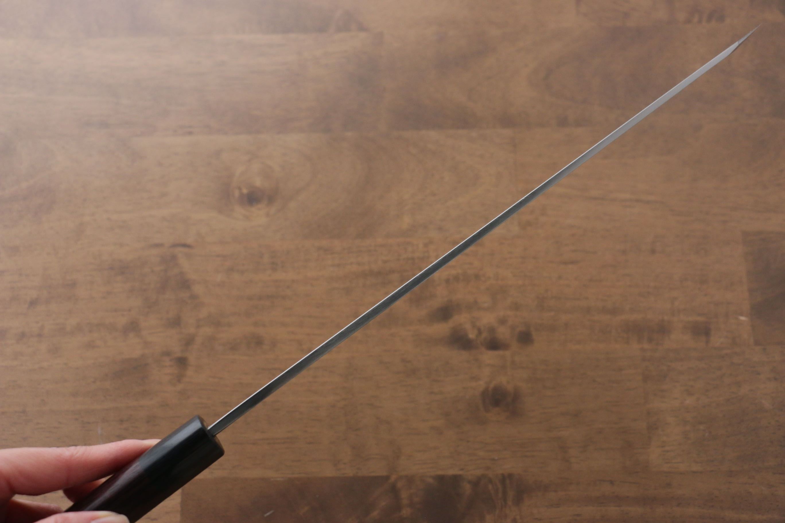 Jikko Silver Steel No.3 Kiritsuke Yanagiba  300mm Shitan Handle - Japanny - Best Japanese Knife