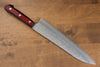 Seisuke Ringo Silver Steel No.3 Nashiji Gyuto 210mm Red Pakka wood Handle - Japanny - Best Japanese Knife