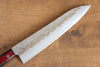 Seisuke Ringo Silver Steel No.3 Nashiji Gyuto 210mm Red Pakka wood Handle - Japanny - Best Japanese Knife