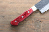 Seisuke Kurobeni Blue Super Hammered Kurouchi Kiritsuke Gyuto 240mm Red Pakka wood Handle - Japanny - Best Japanese Knife