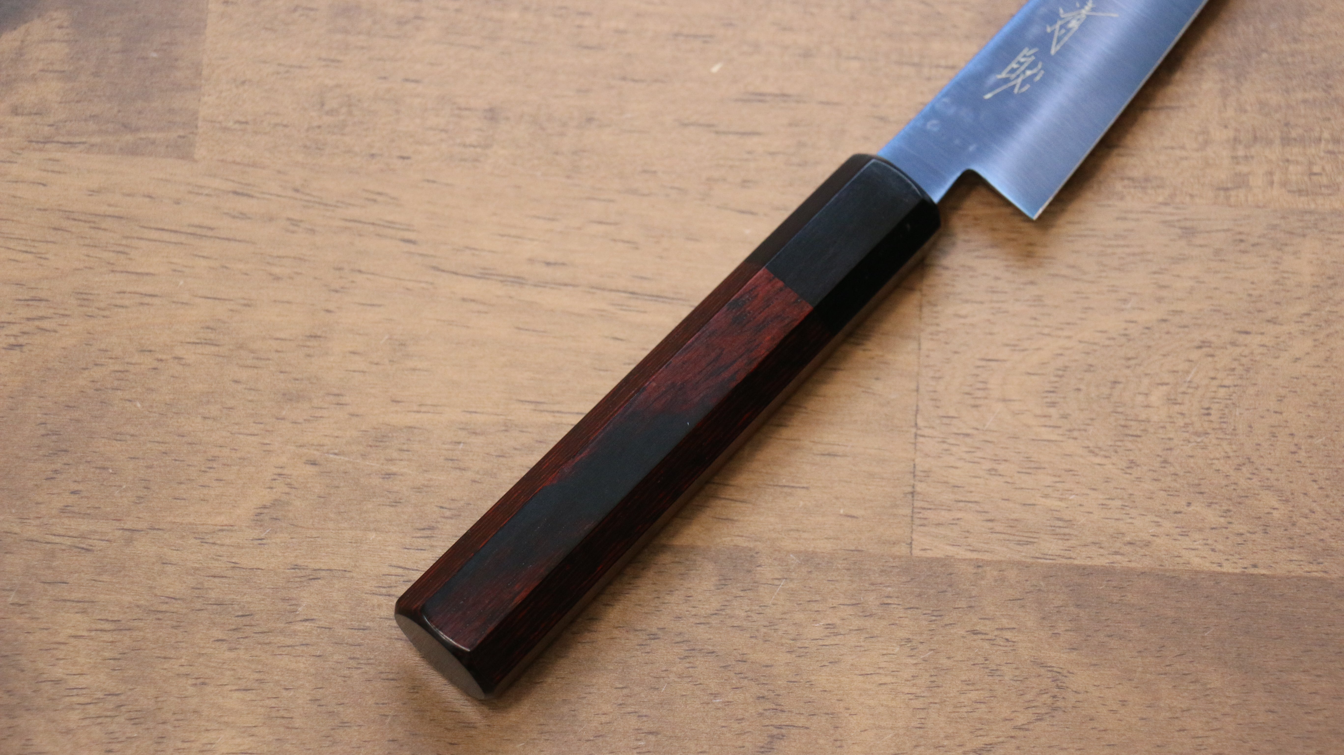 Seisuke SK-85 Ion plating Hammered Petty-Utility 120mm Red Pakka wood Handle - Japanny - Best Japanese Knife