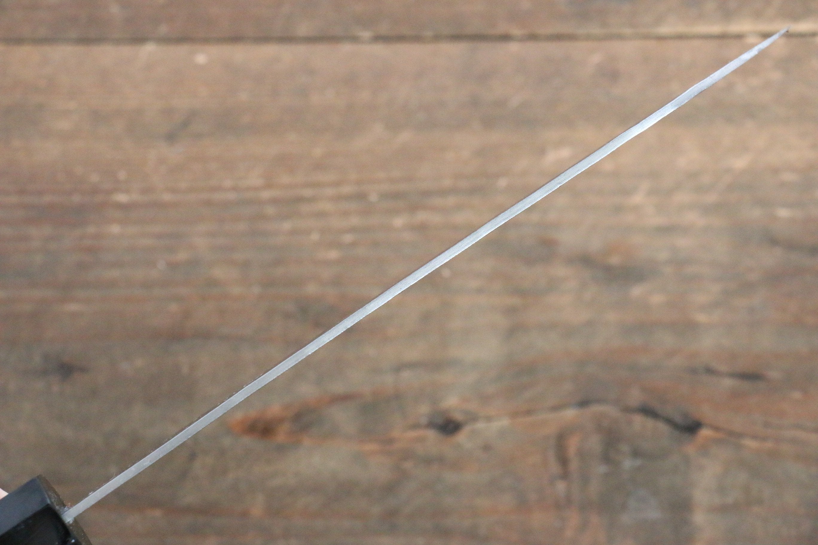 Sakai Takayuki Silver Steel No.3 Nashiji Santoku 170mm Black Persimmon Handle - Japanny - Best Japanese Knife