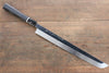 Sakai Takayuki Honyaki Blue Steel No.1 Mirrored Finish Sakimaru Takohiki 300mm Ebony with Ring Handle with Sheath - Japanny - Best Japanese Knife