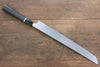 Sakai Takayuki Honyaki Blue Steel No.1 Mirrored Finish Sakimaru Takohiki 300mm Ebony with Ring Handle with Sheath - Japanny - Best Japanese Knife