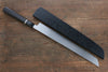 Sakai Takayuki Honyaki Blue Steel No.1 Mirrored Finish Sakimaru Takohiki 300mm Ebony with Ring Handle with Sheath - Japanny - Best Japanese Knife