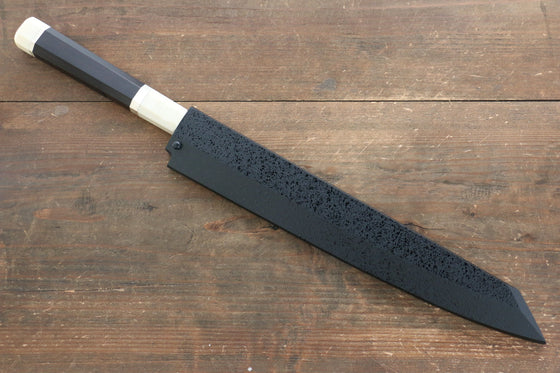 Sakai Takayuki Hien Silver Steel No.3 Mirrored Finish Kiritsuke Yanagiba 270mm Ebony with Double Ring Handle with Sheath - Japanny - Best Japanese Knife