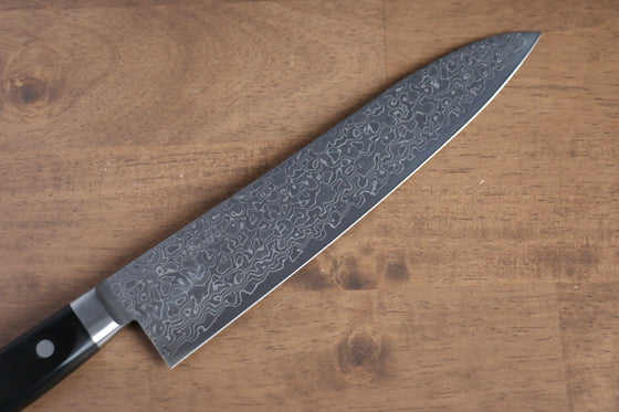 Seisuke Kagami AUS10 Mirrored Finish Damascus Gyuto 210mm Black Pakka wood Handle - Japanny - Best Japanese Knife