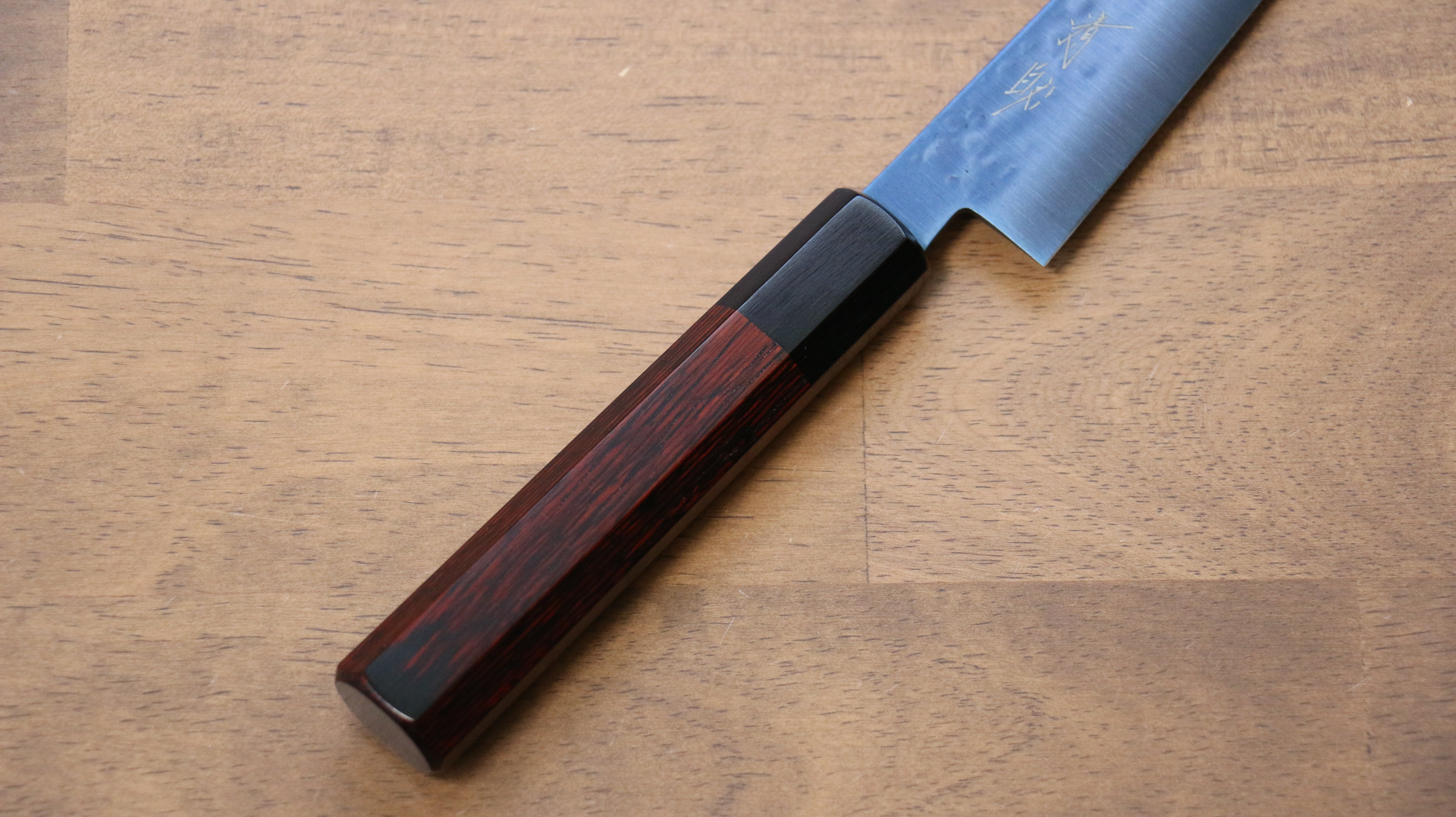 Seisuke SK-85 Ion plating Hammered Petty-Utility 150mm Red Pakka wood Handle - Japanny - Best Japanese Knife