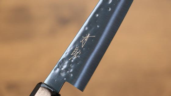 Seisuke SK-85 steel Ion plating Hammered Petty-Utility 150mm Gray Pakka wood Handle - Japanny - Best Japanese Knife