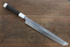 Sakai Takayuki Genbu Honyaki White Steel No.2 Sakimaru Yanagiba 300mm Ebony with Double Ring Handle with Sheath - Japanny - Best Japanese Knife