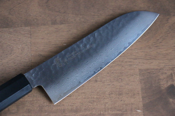 Sakai Takayuki Nanairo VG10 33 Layer Santoku 180mm ABS resin(Black Lacquered) Handle - Japanny - Best Japanese Knife