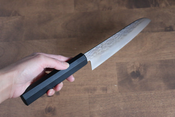 Sakai Takayuki Nanairo VG10 33 Layer Santoku 180mm ABS resin(Black Lacquered) Handle - Japanny - Best Japanese Knife