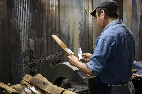 Hideo Kitaoka Blue Steel No.2 Damascus Kiritsuke Yanagiba 240mm Shitan Handle - Japanny - Best Japanese Knife