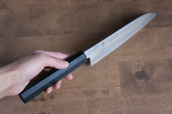 Sakai Takayuki Nanairo VG10 33 Layer Santoku 180mm ABS resin(Black Lacquered) Handle - Japanny - Best Japanese Knife