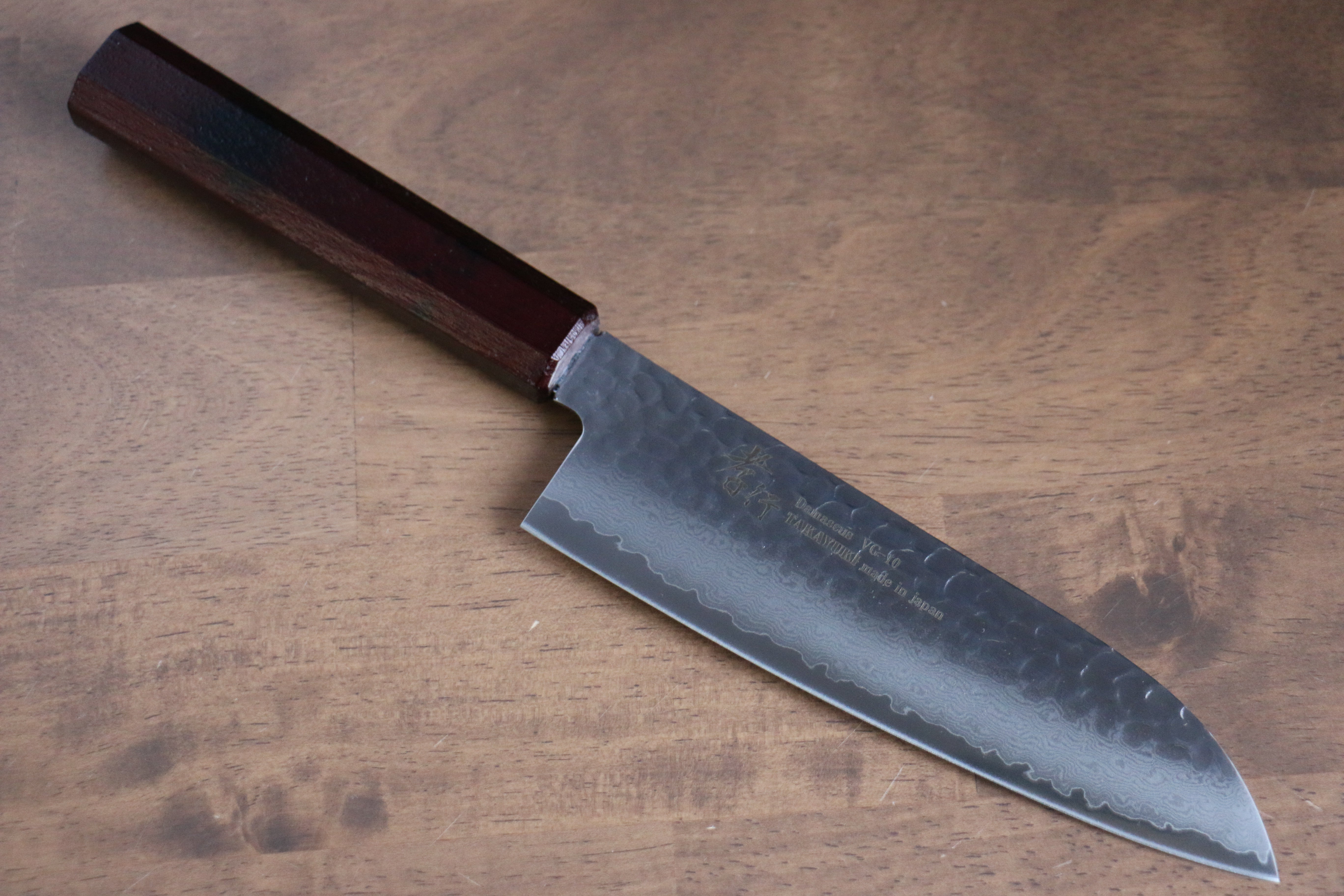 Sakai Takayuki Nanairo VG10 33 Layer Santoku 180mm ABS resin(Red tortoiseshell) Handle - Japanny - Best Japanese Knife