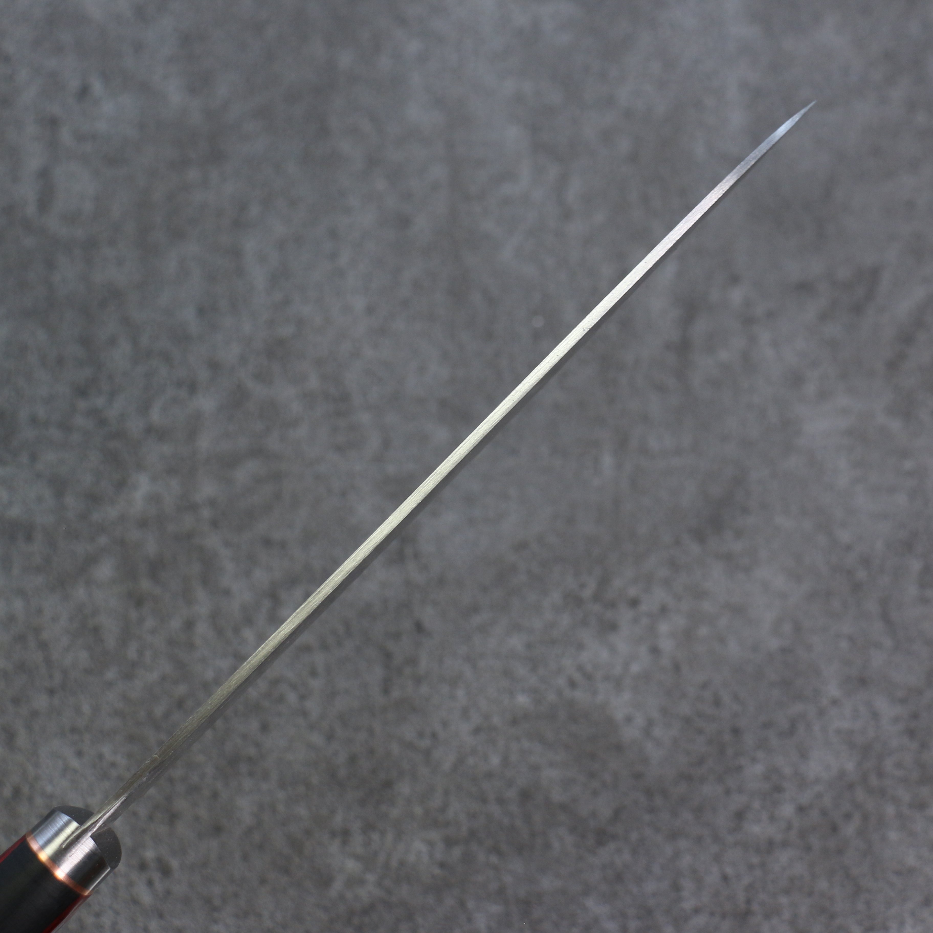 Seisuke Blue Super Migaki Finished Gyuto 180mm Red and Black Pakka wood Handle - Japanny - Best Japanese Knife