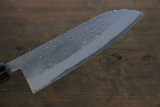 Seisuke Blue Steel No.2 Nashiji Santoku 165mm Chestnut Handle - Japanny - Best Japanese Knife