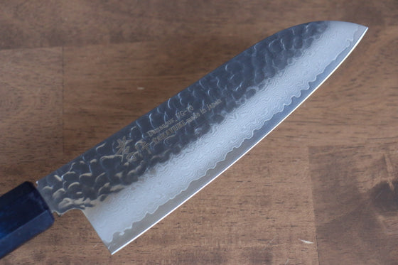 Sakai Takayuki Nanairo VG10 33 Layer Santoku 180mm ABS resin(Turquoise tortoiseshell) Handle - Japanny - Best Japanese Knife