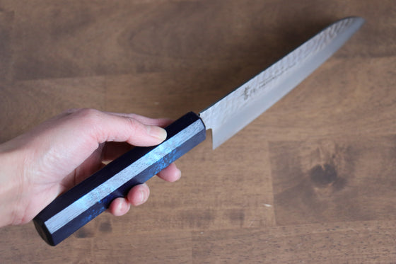 Sakai Takayuki Nanairo VG10 33 Layer Santoku 180mm ABS resin(Turquoise tortoiseshell) Handle - Japanny - Best Japanese Knife