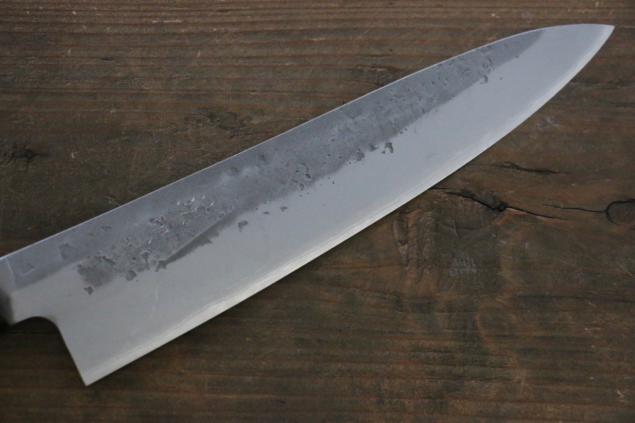 Seisuke Blue Steel No.2 Nashiji Gyuto 210mm Chestnut Handle - Japanny - Best Japanese Knife