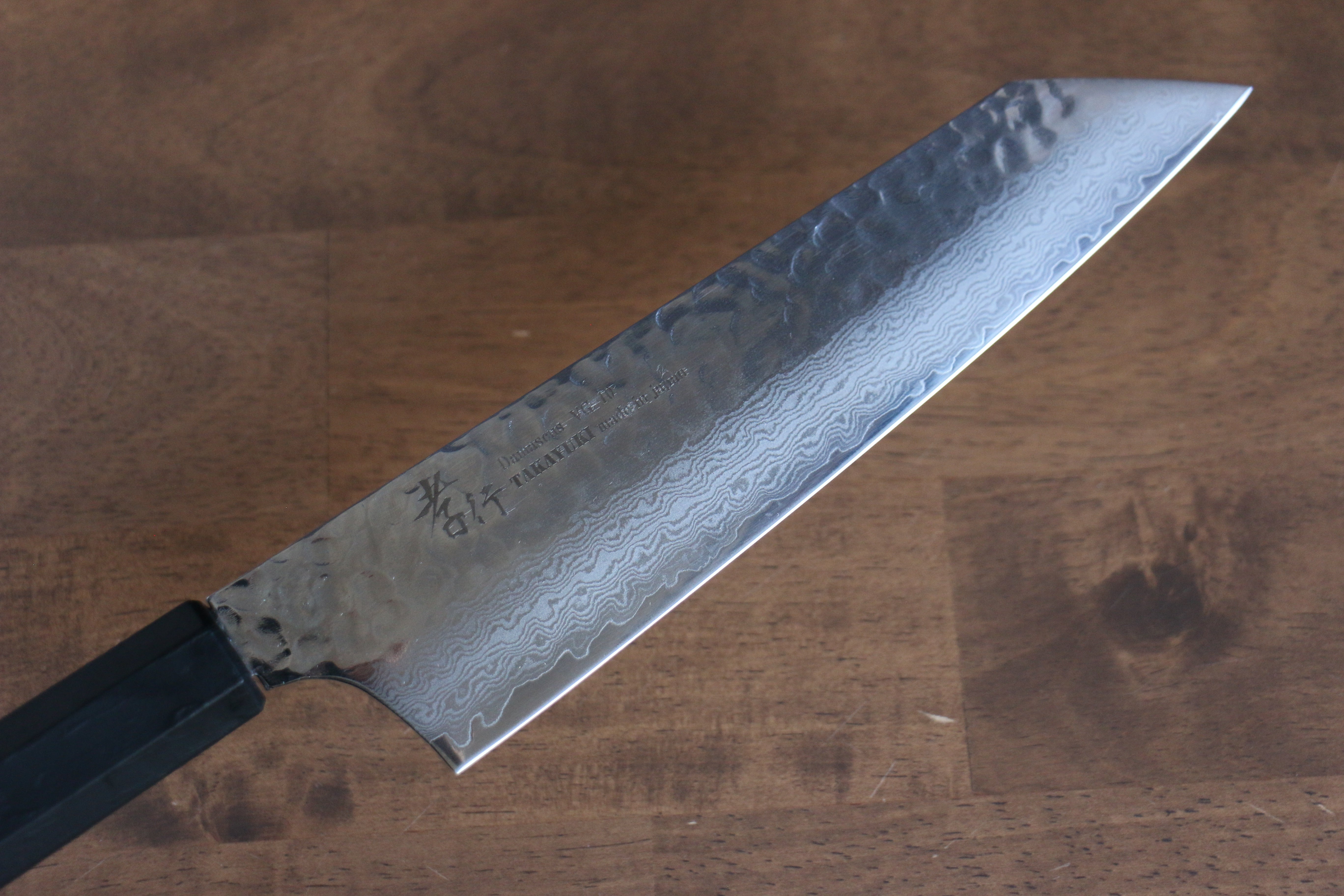 Sakai Takayuki Nanairo VG10 33 Layer Kengata Gyuto 190mm ABS resin(Black Lacquered) Handle - Japanny - Best Japanese Knife
