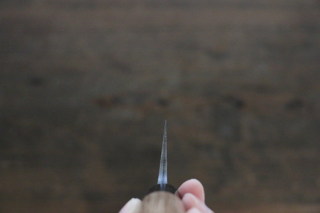 Seisuke Blue Steel No.2 Nashiji Gyuto 210mm Chestnut Handle - Japanny - Best Japanese Knife